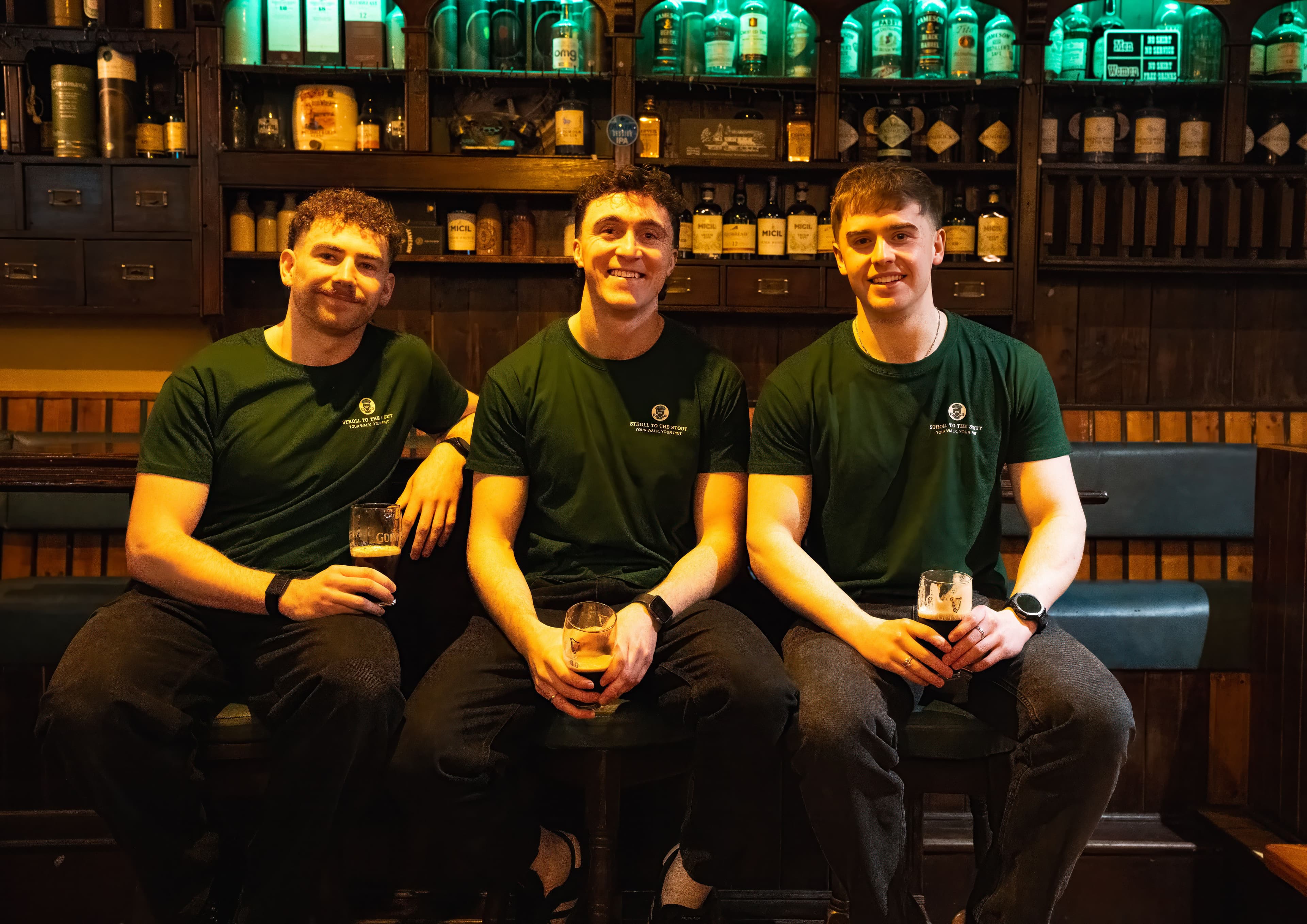 The Stroll to the Stout guides at the bar